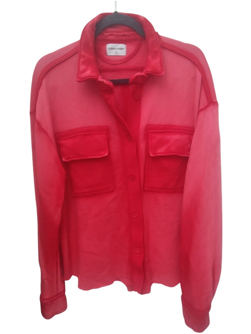 COTTON CITIZEN Brooklyn Button Down Shirt Small Red Top